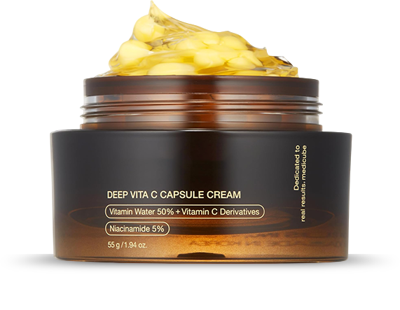 Premium skincare cream with vitamin C and niacinamide formula