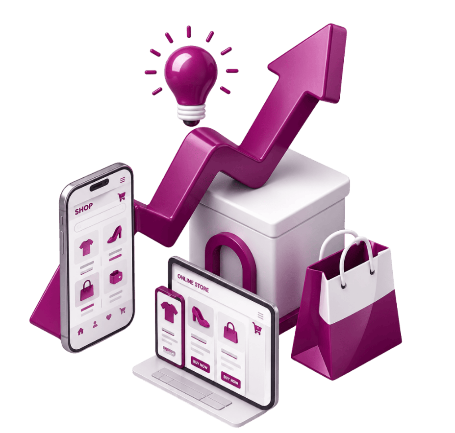 Business owner growing online sales with eCommerce automation