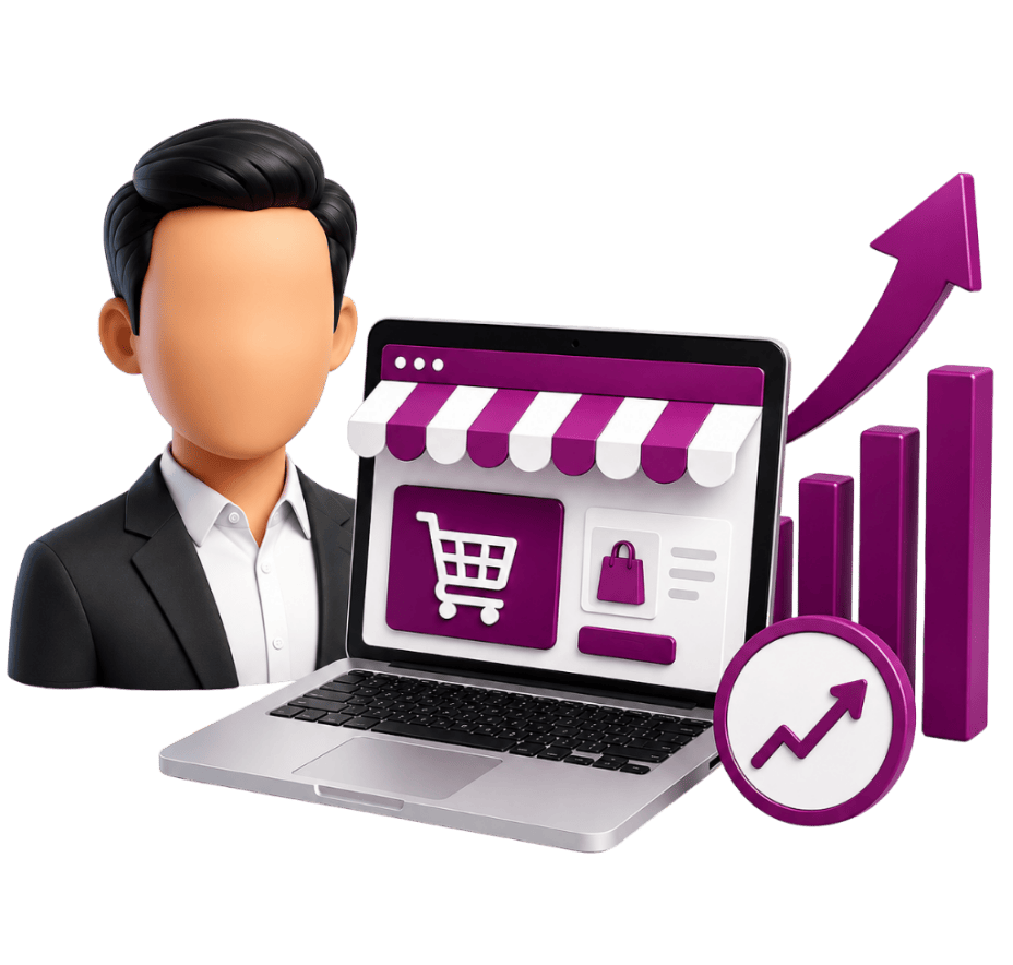 Business owner expanding into digital commerce with an automated online store